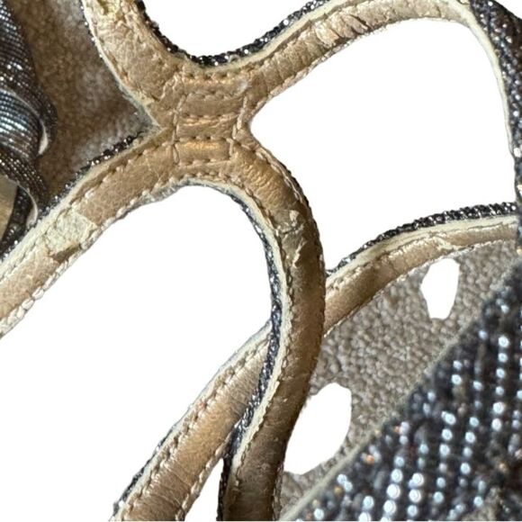 Stuart Weitzman Metallic Cutout Accent Sandals - Picture 15 of 16